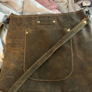 Myra Bag Brown and Cream Handbag